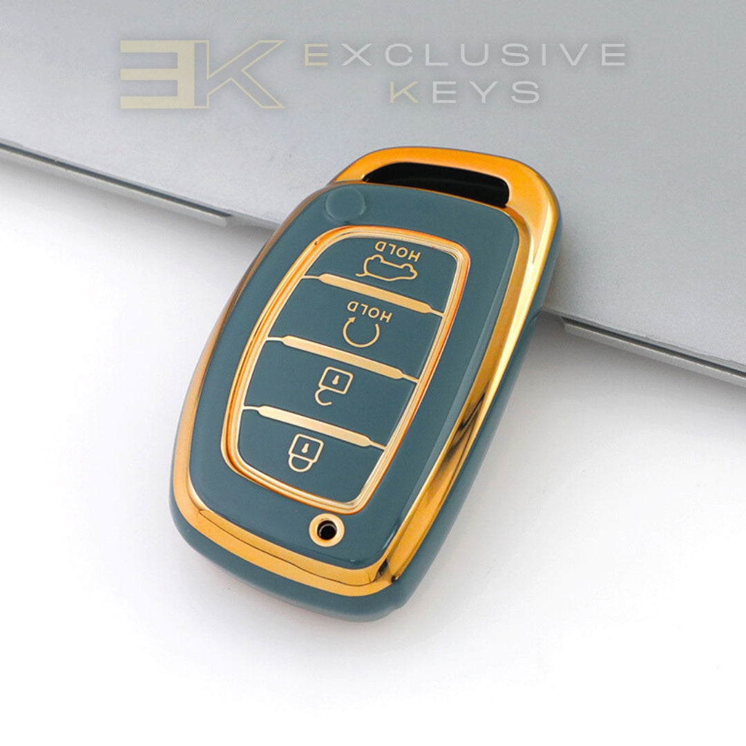 Hyundai Smart Key Cover – 4 Buttons (Remote Start + Trunk)